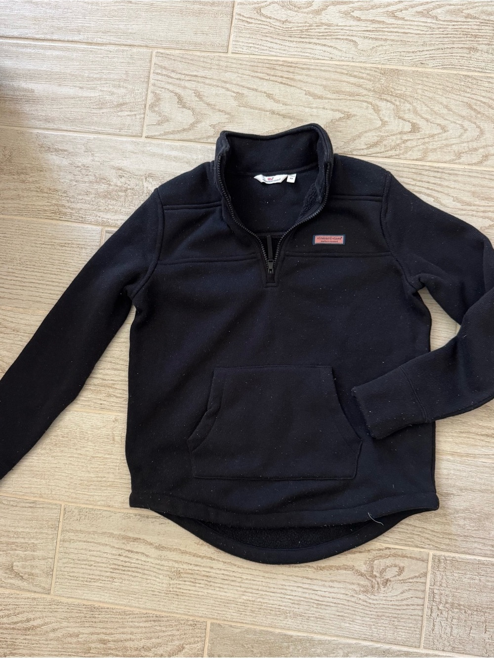 Vineyard Vines Women's Black Teddy Quarter-Zip Jacket